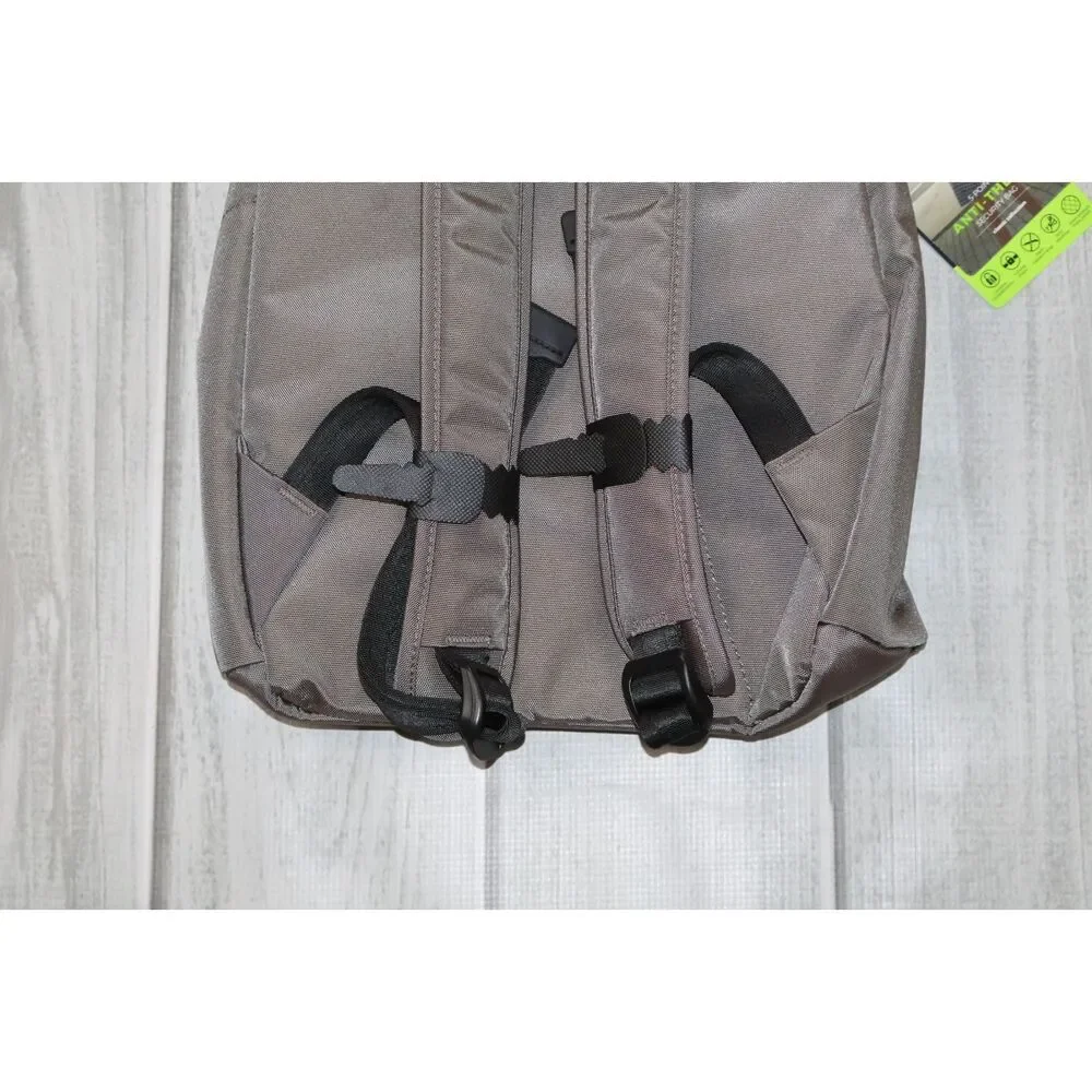 NEW Travelon Anti Theft Classic Backpack 5 Point Security Bag Travel Hazelnut